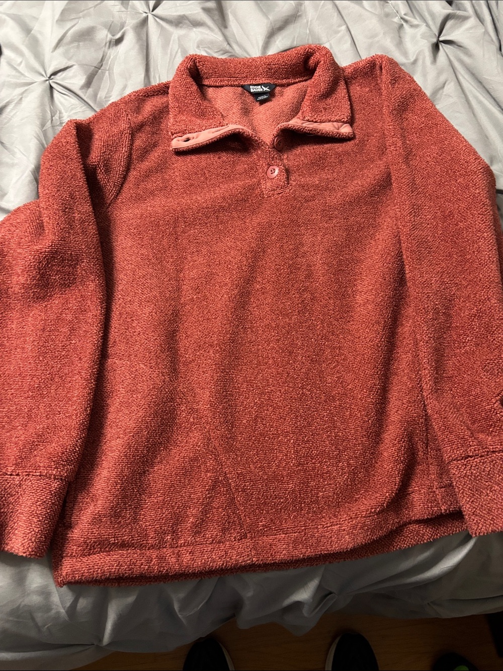 Eddie Bauer Rust Red Sherpa Pullover